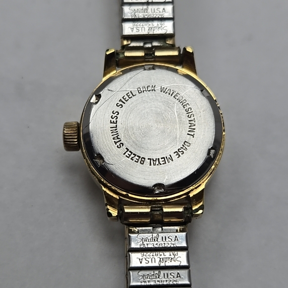 Womens Vintage Benrus Manual Wind Watch 10k R.G.F Stretch Band Runs Unique Retro - Picture 10 of 11